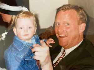 Doug and a baby